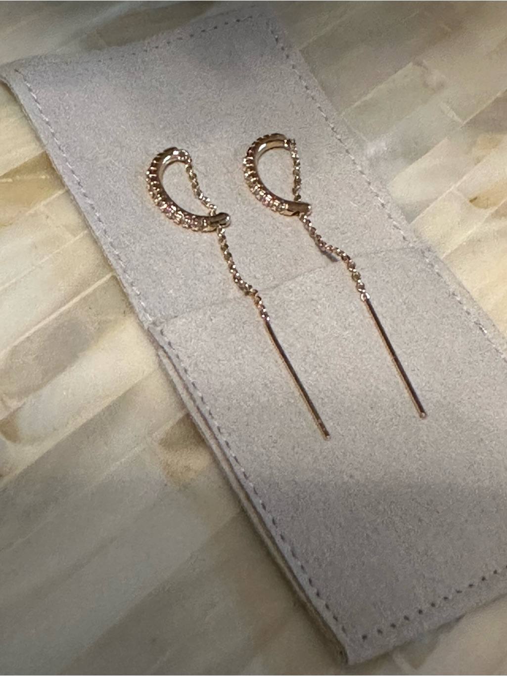 Thatch Lila Pav Threader Earrings - Gold — image 7 of 8